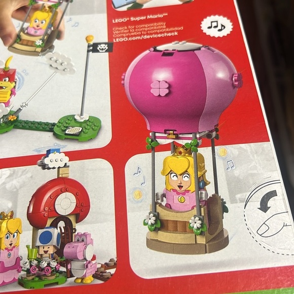 LEGO Super Mario Peach's Garden Balloon Ride Expansion Set 71419 with Pom Pom - Picture 6 of 6